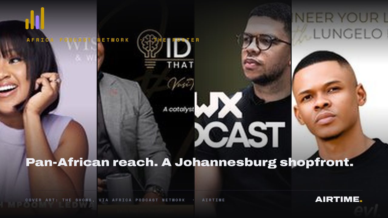 Cover art of four Africa Podcast Network shows: Wisdom and Wellness, Ideas That Matter, SMWX and Engineer Your Life