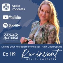 Linda Galvad: episode art from The Reinvent Health Podcast