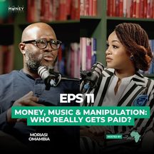 Moriasi Omambia: episode art from Just Money Podcast