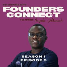 Onyeka Akumah: episode art from Founders Connect