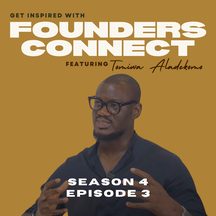 Tomiwa Aladekomo: episode art from Founders Connect