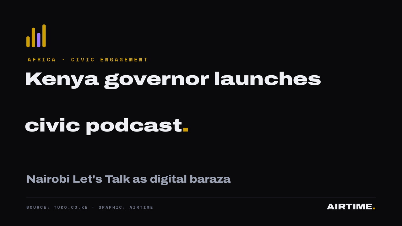 Graphic: NAIROBI · CIVIC ENGAGEMENT · PODCAST